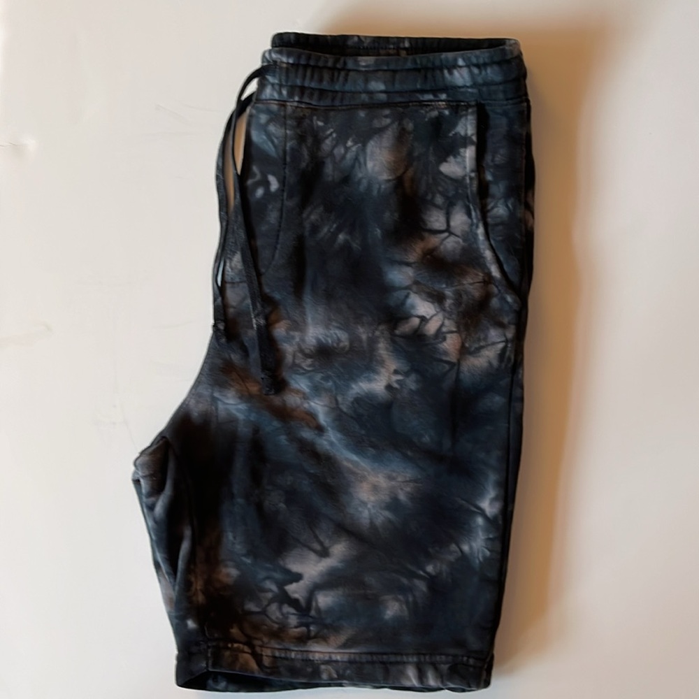 Independent Trading Company, Men's Black Fleece Tie-Dye Athletic Shorts Sz M - Picture 7 of 14